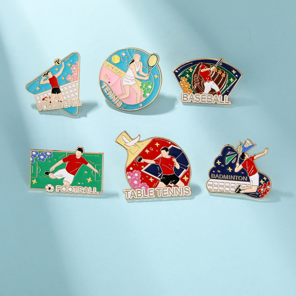 Badminton Scoreboard - Statement Sports Theme Enamel Pins Volleyball