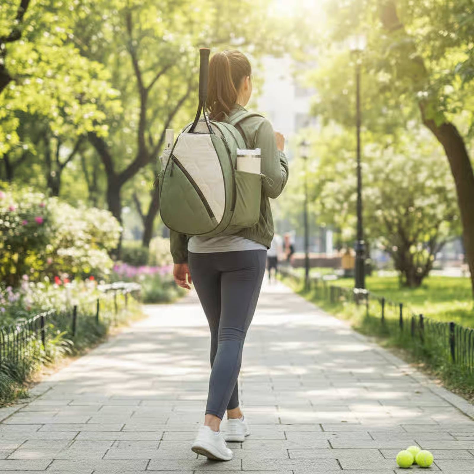 Tennis Backpack Teardrop-Shape - Backpack Racket Bag 评论和价格