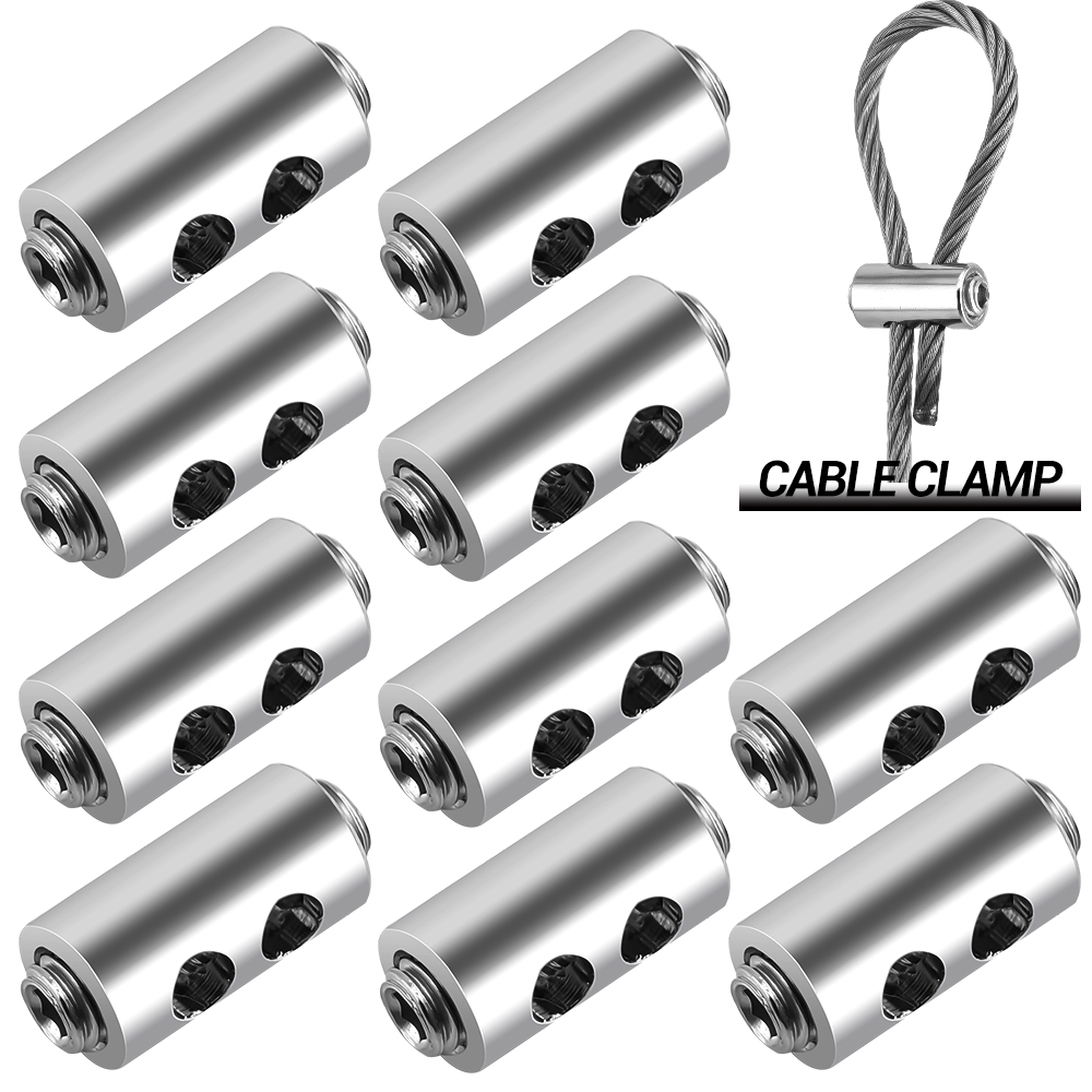 10pcs 2/3mm Wire Rope Clamp St - String Tension Clip 评论和价格